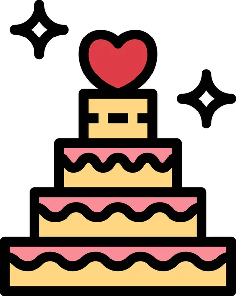 stock vector cake day dessert icon in filledoutline style