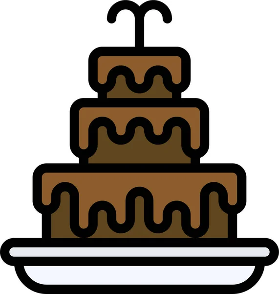 Icône Fontaine Chocolat Alimentaire Noël Dans Catégorie Noël — Image vectorielle