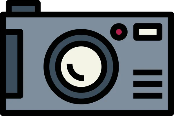 Цифрова Іконка Фотоапарата Стилі Заповненої Лінії — стоковий вектор
