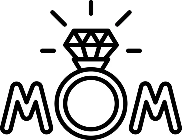 Celebrate Mother Holiday Icon Outline Style — Stock Vector