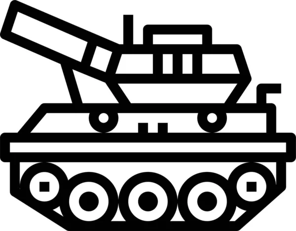 Ikone Des Militärischen Panzertransports — Stockvektor