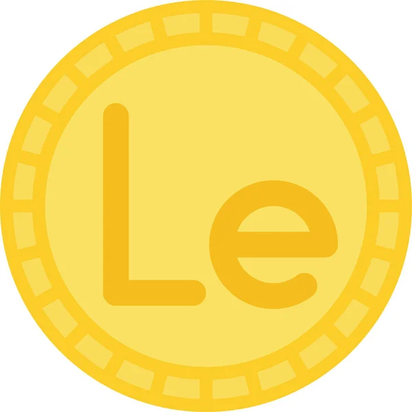 Pièce Monnaie Leone Icône — Image vectorielle