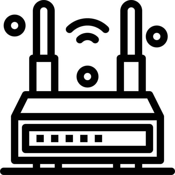 Ikona Technologie Internetového Směrovače — Stockový vektor