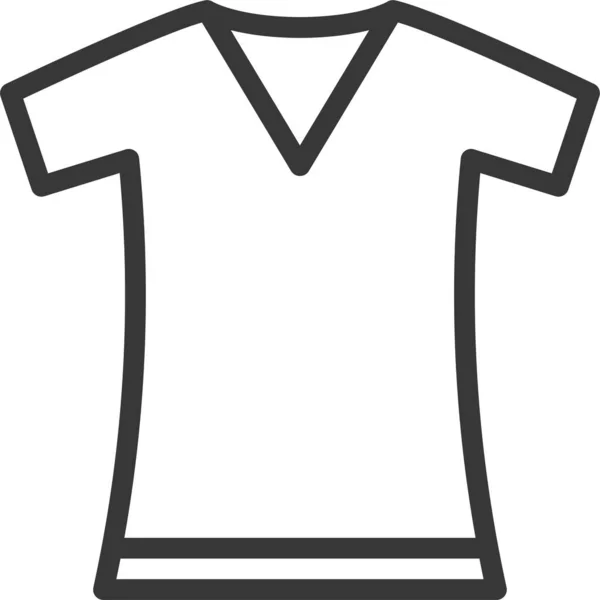 Ropa Moda Icono Femenino Estilo Del Esquema — Vector de stock