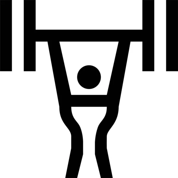 Икона Спорта Стиле Абрис — стоковый вектор