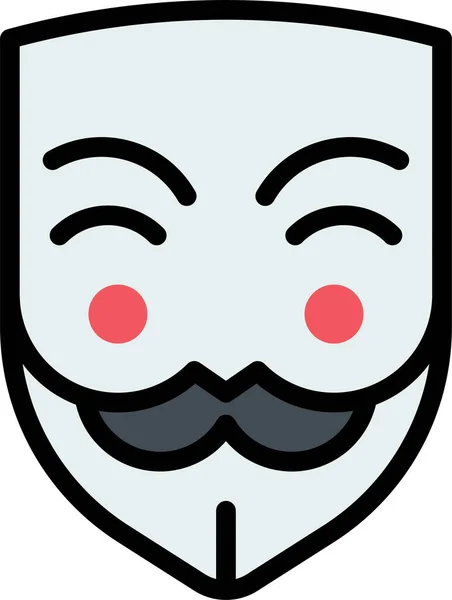 Anoniem Masker Vendetta Icoon — Stockvector