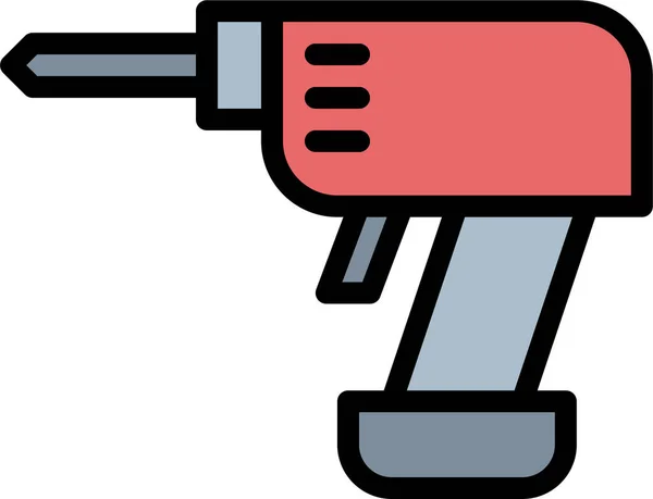 Drill Driller Maintenance Icon Filledoutline Style — Stock Vector