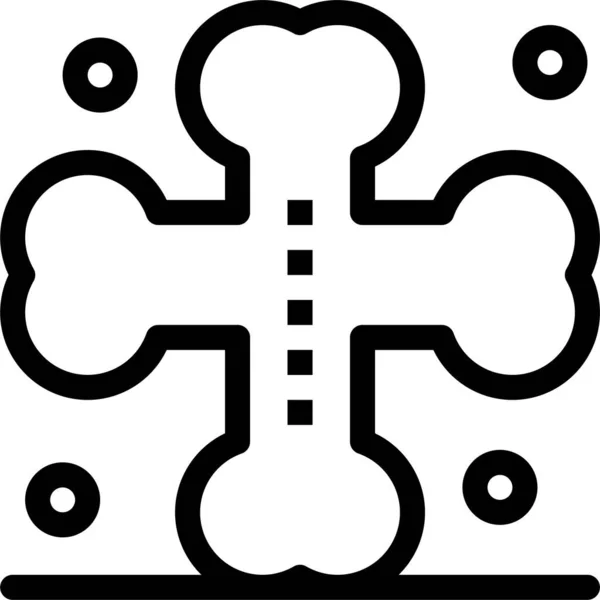 Fledermäuse Kreuzen Grabsymbol — Stockvektor