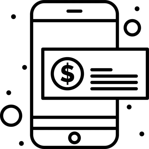 Иконка Мобильного Доллара — стоковый вектор