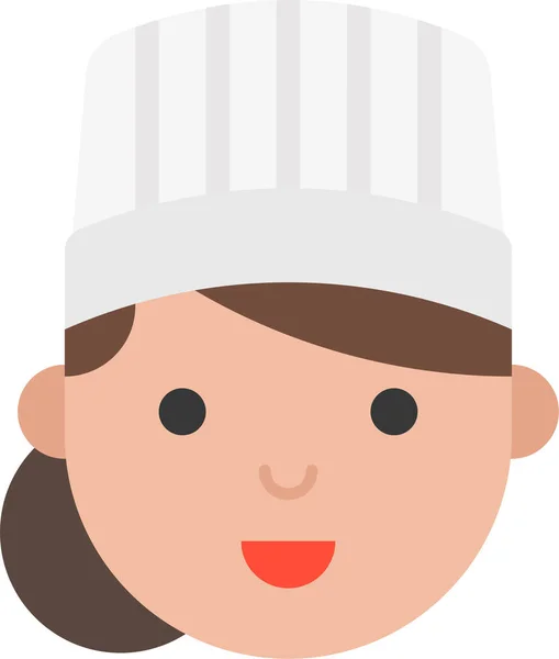 Avatar Chef Cocinero Icono — Vector de stock