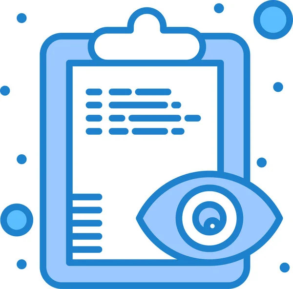 Clipboard Eye Overview Icon — Stock Vector