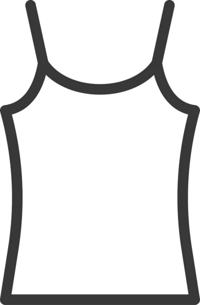 Camisole Kläder Mode Ikon Ifylld Konturstil — Stock vektor