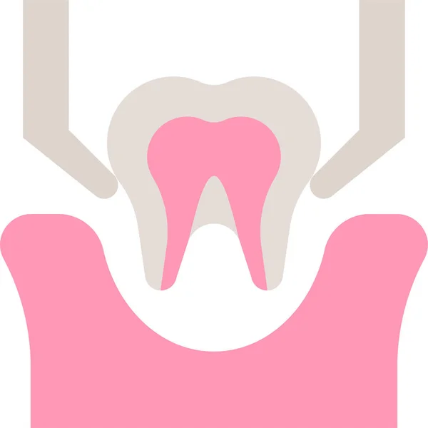 Ícone Odontológico Odontológico Estilo Plano —  Vetores de Stock