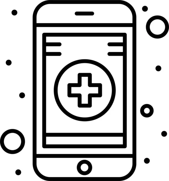 App Icône Mobile Médicale — Image vectorielle