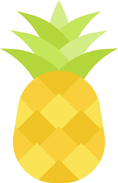 Food Fruit Pineapple Icon Summer Category — Stock Vector