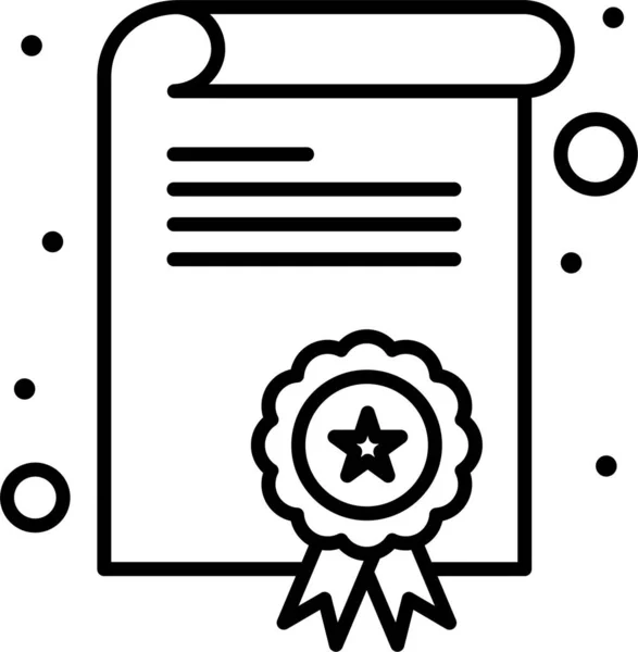 Ikona Dyplomu Certyfikacyjnego — Wektor stockowy