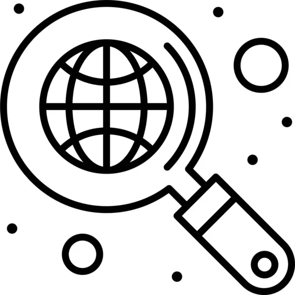 Icono Web Búsqueda Global Categoría Marketingseo — Vector de stock