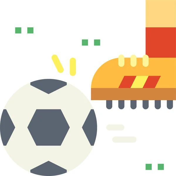 Икона Футбола Плоском Стиле — стоковый вектор