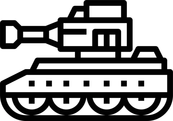 Icono Transporte Tanque Militar — Vector de stock