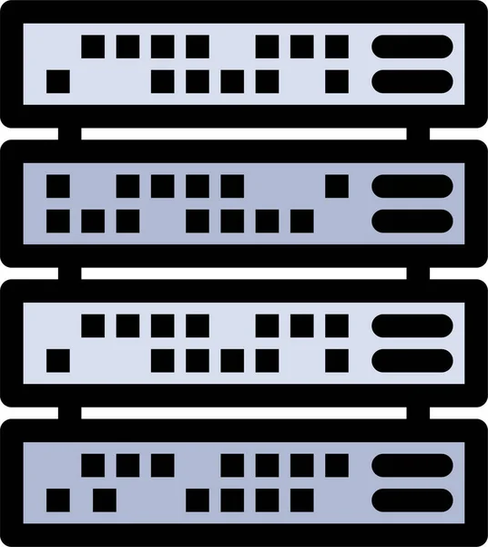 Ícone Rack Montagem Computador —  Vetores de Stock