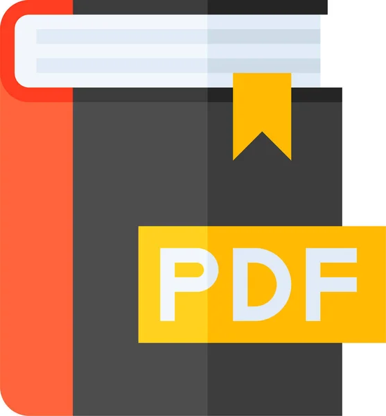 Ikona Pliku Dokumentu Książki Kategorii Folderów — Wektor stockowy
