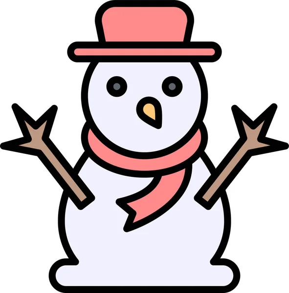Winter City Snow Icon Filledoutline Style — Stock Vector