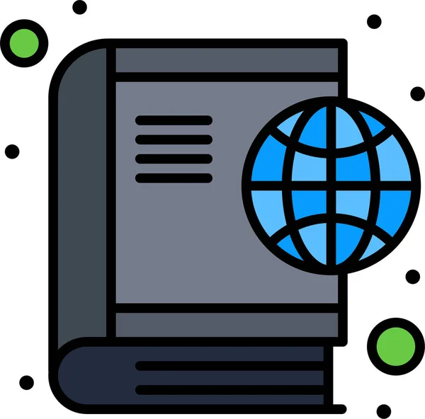 Kniha Globe Internet Icon — Stockový vektor