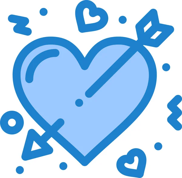 Flecha Cupido Icono Del Corazón Categoría Loveromance — Vector de stock