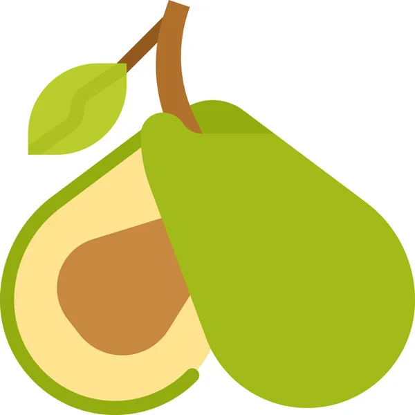 Avocado Fruit Healthy Icon Fooddrinks Category — Stock Vector