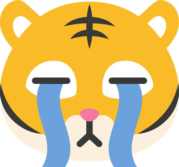 アバター泣き Emojidex 絵文字デックス フラット — ストックベクタ