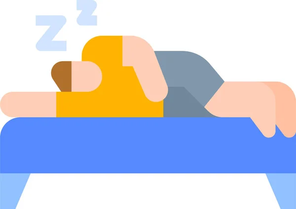 Exhaustion Fatigue Napping Icon — Stock Vector