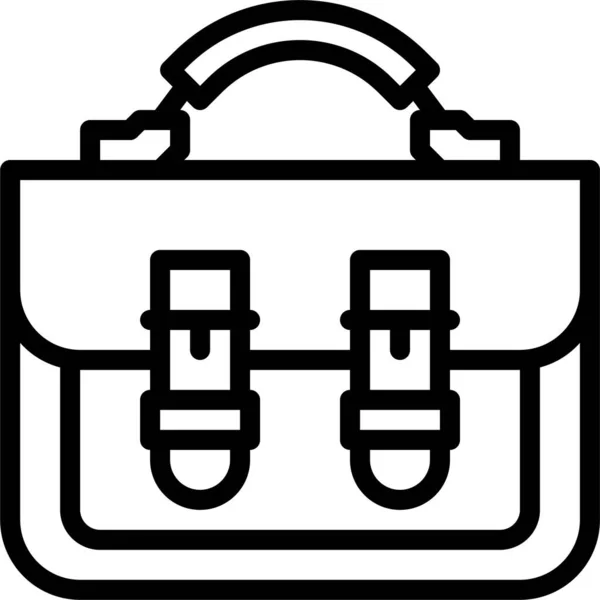 Bolso Maletín Icono Negocio Estilo Esquema — Vector de stock