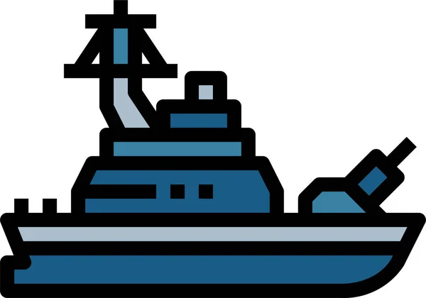 Εικονίδιο Πολεμικού Ναυτικού Πλοίου Κατηγορία Μεταφοράς Οχημάτων — Διανυσματικό Αρχείο