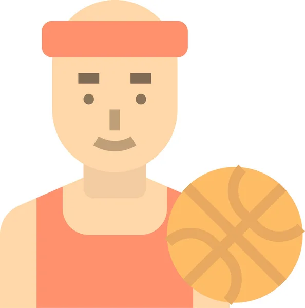 Icono Carrera Baloncesto Atleta — Vector de stock