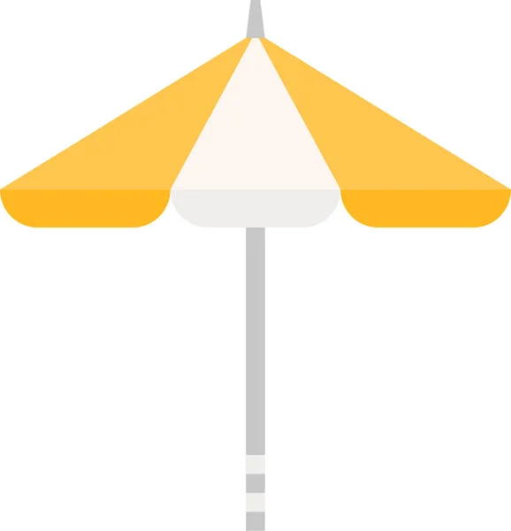 Parasol Playa Icono Protección Estilo Plano — Vector de stock