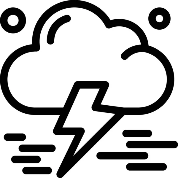 Nube Seguro Tormenta Icono — Vector de stock