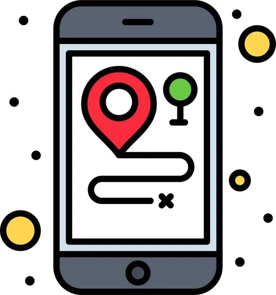 Cartes Localisation Icône Mobile — Image vectorielle