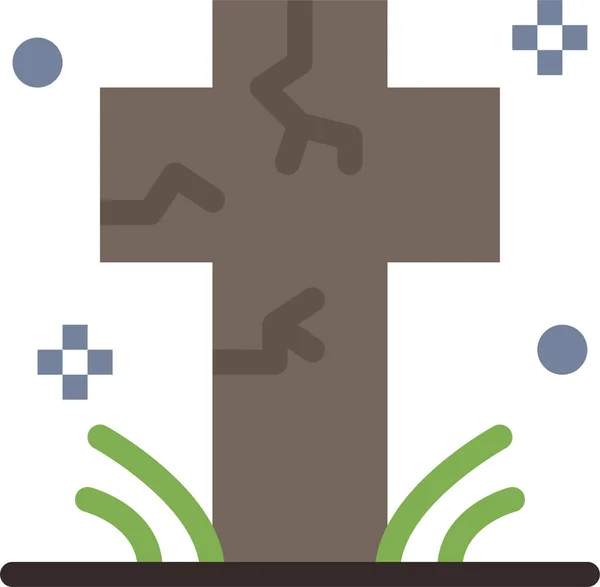 Cemetery Cross Death Icon — Stock Vector