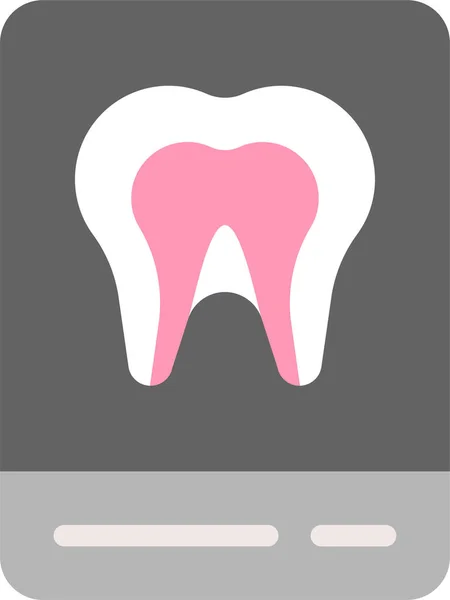 Tandarts Tandheelkunde Icoon Platte Stijl — Stockvector