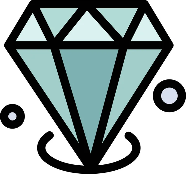 Икона Инвестиций Алмазный Камень Категории Управление Бизнесом — стоковый вектор