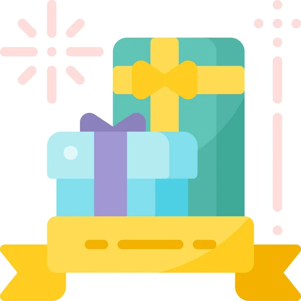 Feier Geschenk Geschenke Ikone — Stockvektor