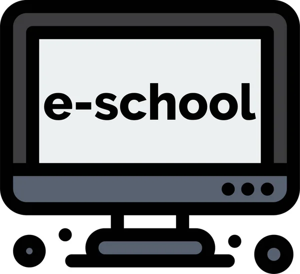 Educación Electrónica Icono — Vector de stock