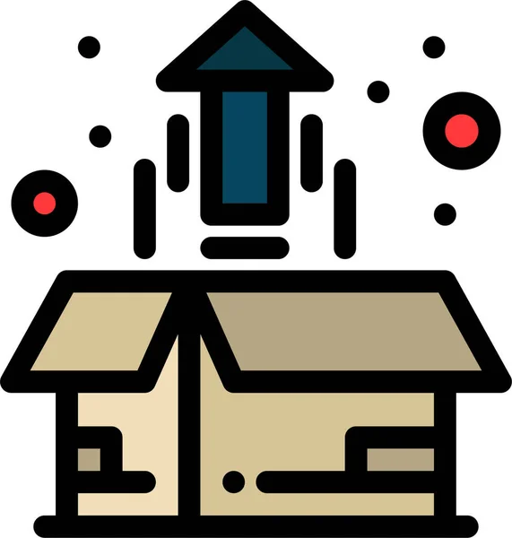 Box Grow Growth Icon — Stockový vektor