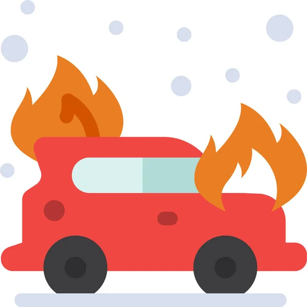 Car Fire Firefighter Icon Emergencyservices Category — Διανυσματικό Αρχείο