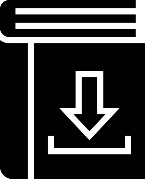 Buch Dokument Herunterladen Symbol Dateiordner Kategorie — Stockvektor