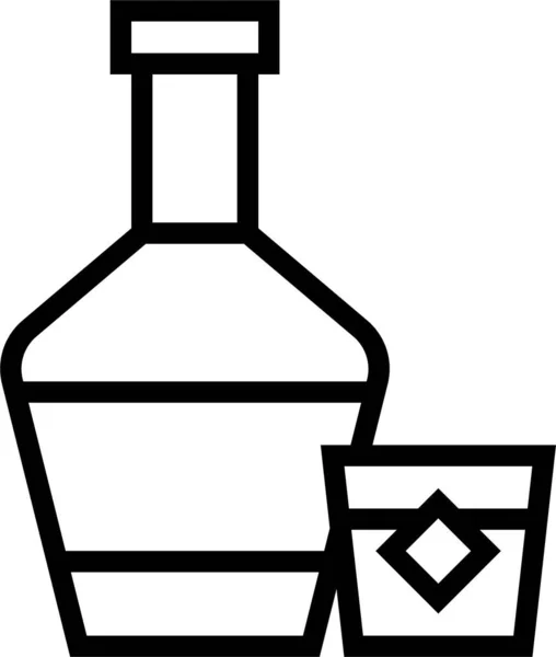 Alkoholische Getränke Alkohol Ikone — Stockvektor