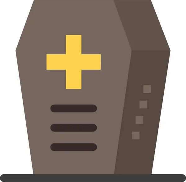 Coffin Halloween Holiday Icon — Vettoriale Stock