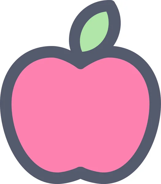 Agriculture Apple Food Icon Filledoutline Style — 图库矢量图片