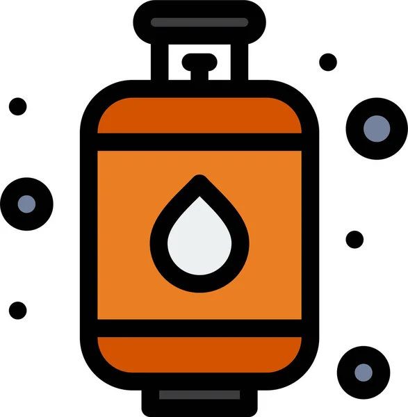 Cilindro Gas Icono Cocina Categoría Bebidas Alimenticias — Vector de stock