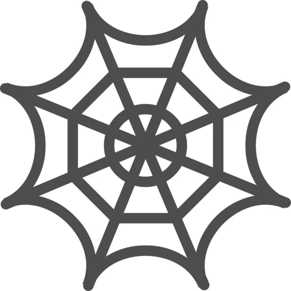 Cobweb Halloween Araña Web Icono Estilo Plano — Archivo Imágenes Vectoriales